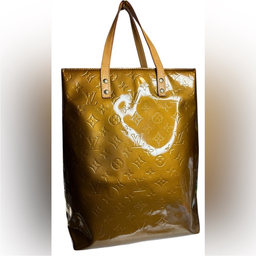 Louis Vuitton Gold Patent Leather Tote